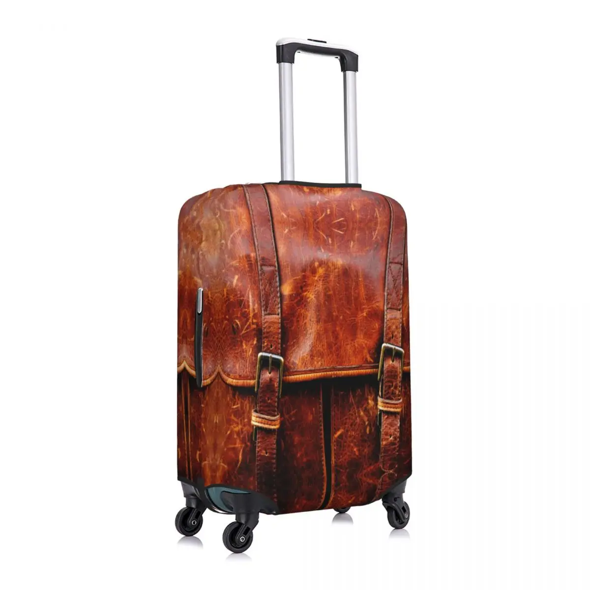 Custom Fashion Abstract Leather Textures Luggage Cover Protector Washable 3D Medieval Pattern Travel Suitcase Covers 2