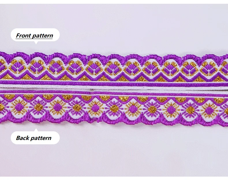 15 mm Breite, ethnisch bestickte Jacquard-Bänder, Spitzenstoff, DIY-Dekoration, Handarbeit, Bekleidung, Nähen, Kopfbedeckung, Zubehör, 6 m – Detail 2