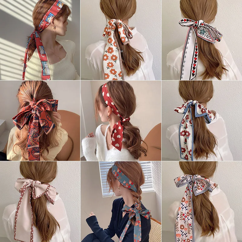 Girl Imitation Pearl Streamer Hair Rope Silk Scarf Headband New Simple Bow  Headdress Hair Tie for Women Fashion Hair Accessories - AliExpress