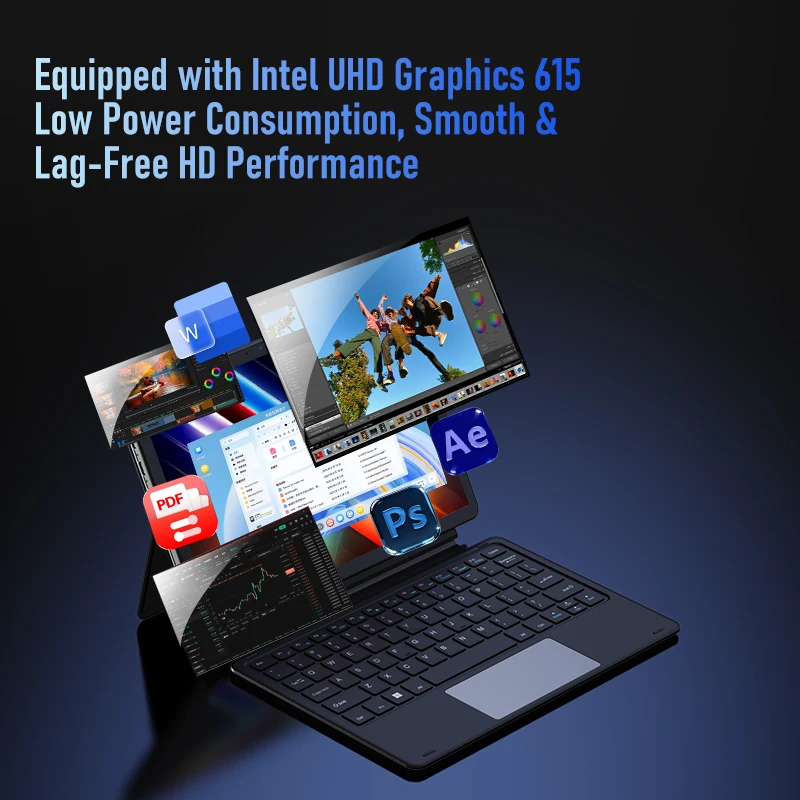 Zwide SA11 Pro 가볍고 편리한 2-in-1 태블릿 10.95인치 비즈니스 여행, 사무 업무 및 엔터테인먼트용