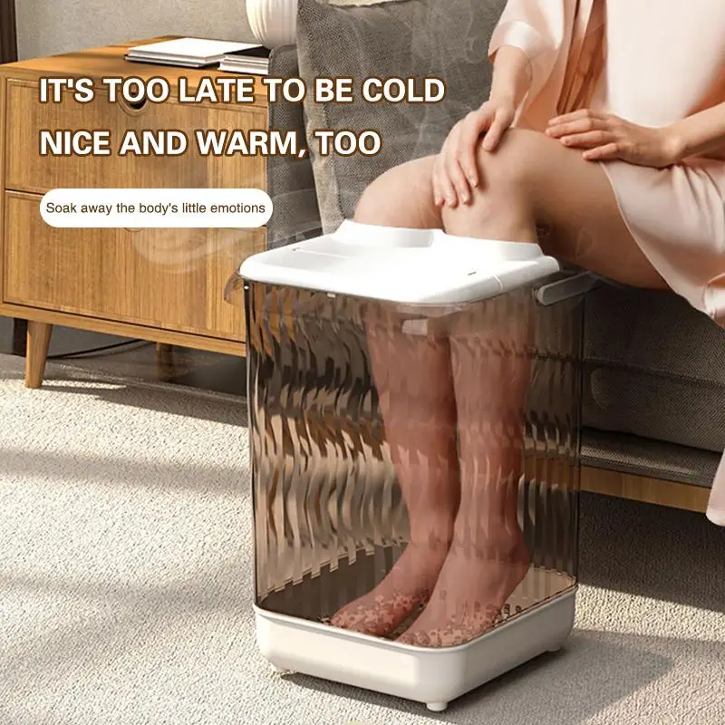 High Quality Large Size Massage Heating Foot Bath Household Fumigation Foot Bath Bucket Thicken Temperature Spa Basin