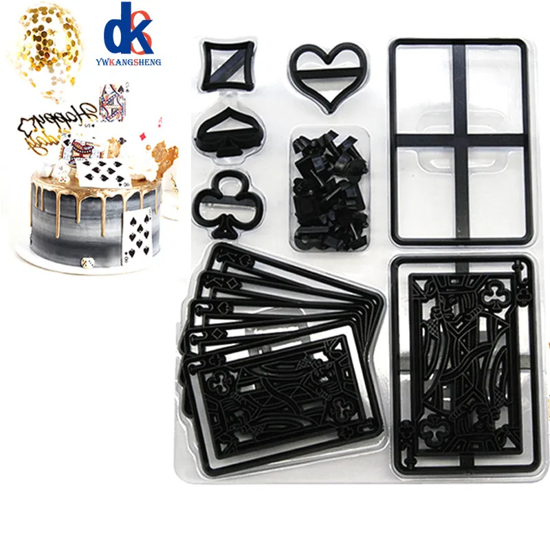 Cookie Cutter 28pcs Poker Theme Cookie Cutter DIY Fondant Chocolate Moulds Cake Cutting Mold Biscuit Mold Baking Cutter Decorate Mould Tools cookie cutter,baking mold,cookie mould,fondant cutter