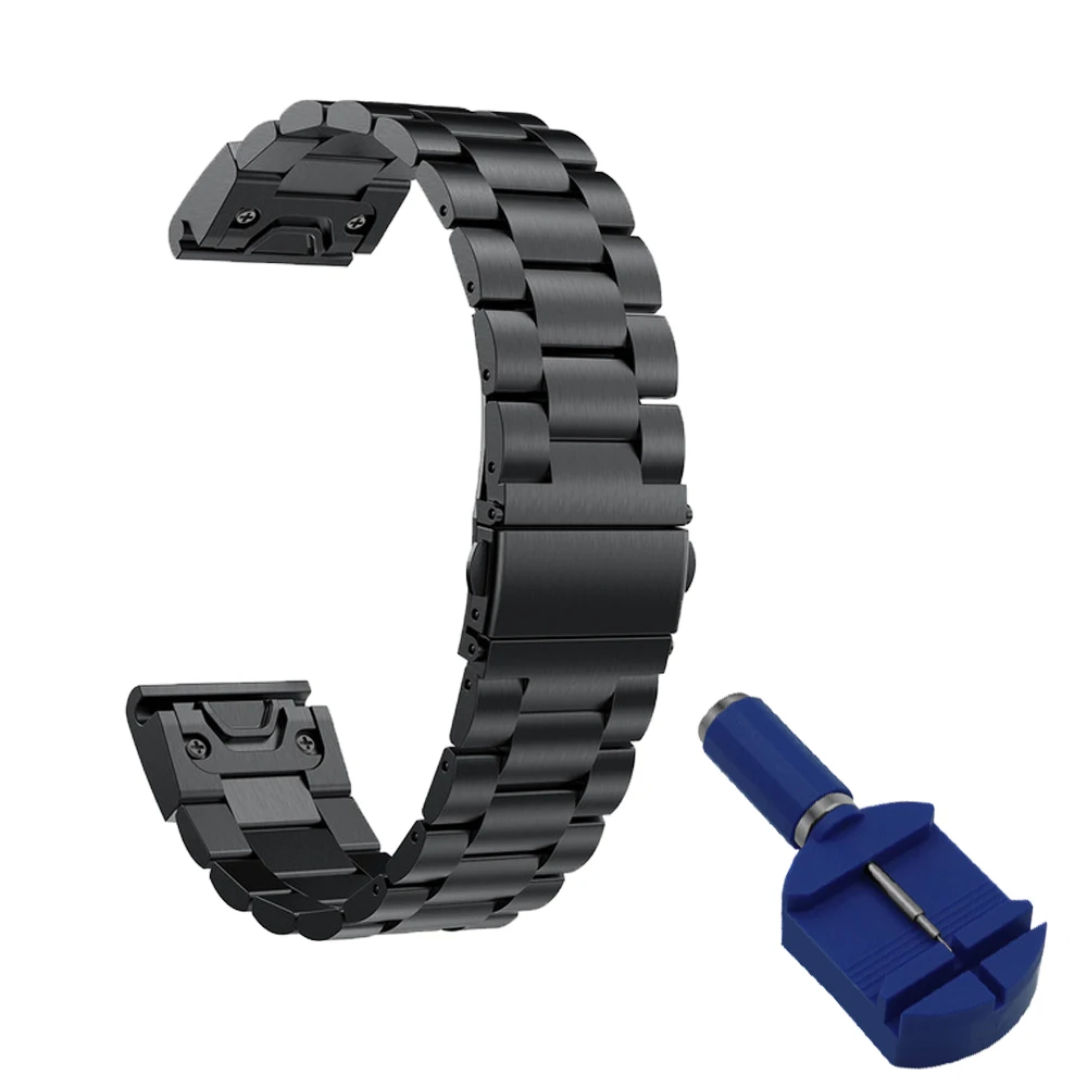 Stainless Steel QuickFit Watch Band - 20/22/26mm Adjustable Metal Strap