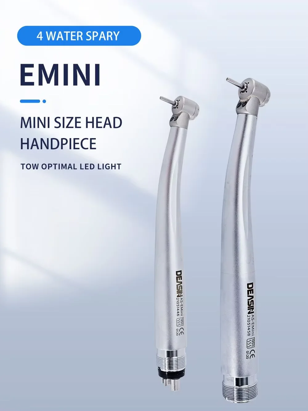 DEASIN Dental LED High Speed Handstück Mini Kopf für Dental Labor Kinder Kinder Hand Stück Push Button zahnmedizin werkzeuge