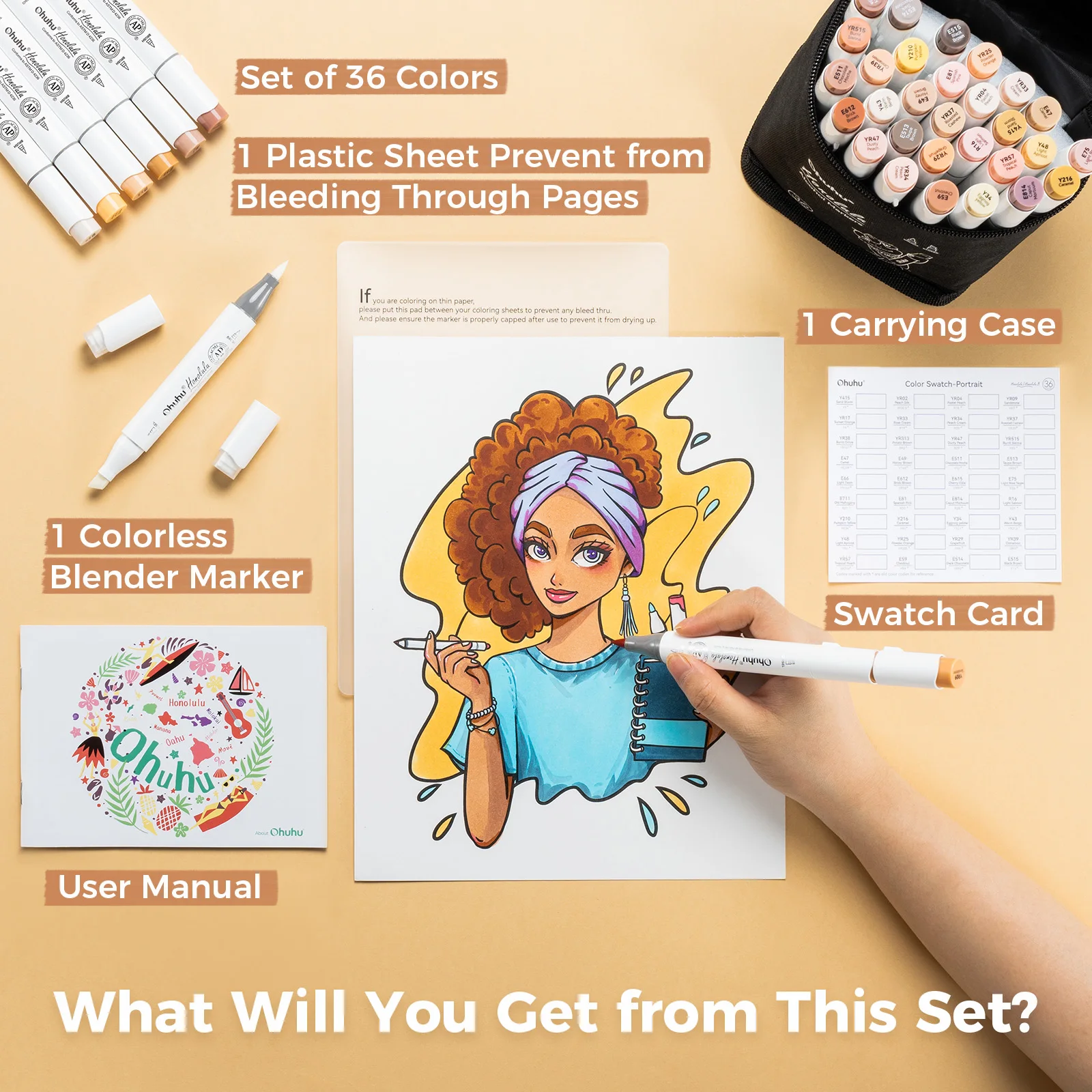 ohuhu マーカー 肌色セットつき Amazon | Ohuhu マーカーペン 筆タイプ 24色25本 肌色系 プロ