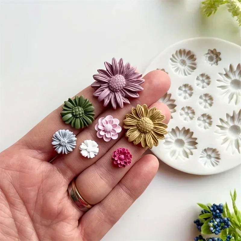 2pcs Flower Silicone Mold Bouquet Casting Mold DIY Decoration Chocolate Sugar Resin Candle 3D Mould Crafts Tools silicone mold