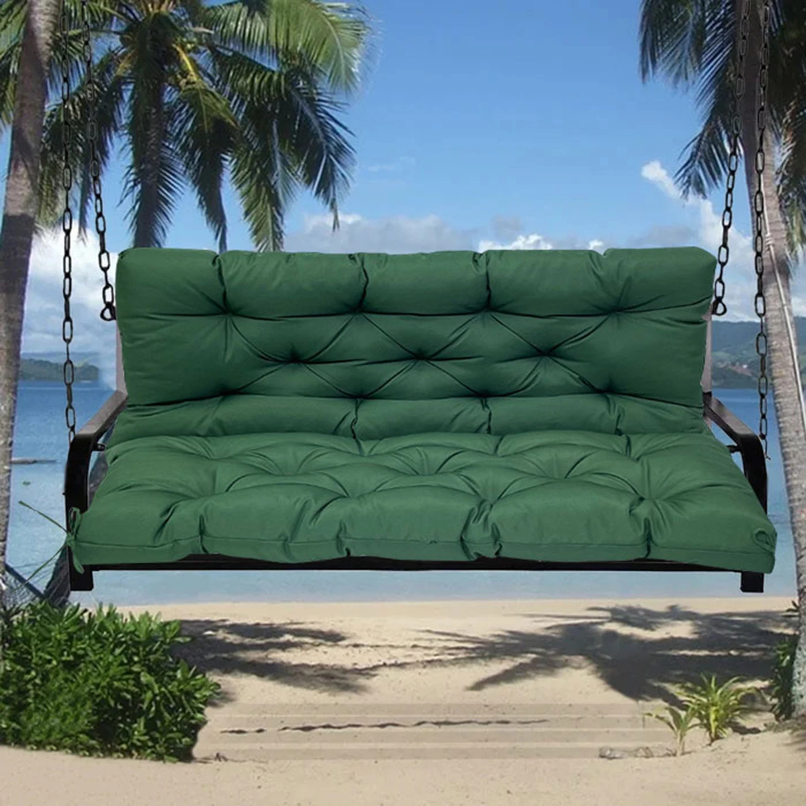 Waterproof Bench Cushions for Outdoor Furniture Thick Garden Swing Seat Cushions Backrest 2/3 Seater Replacement Cushion 3