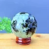 Bola mágica de turmalina de uva de cristal Natural para rituales de brujería, decoraciones festivas, decoración del hogar y regalos 1