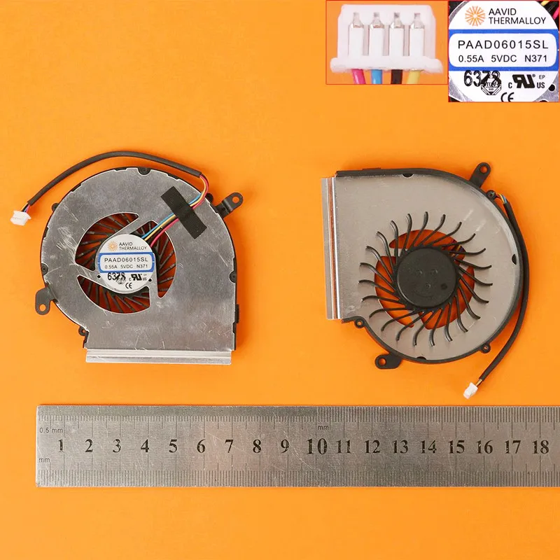 

Новый охлаждающий вентилятор для ноутбука MSI GE62VR GP62MVR MS-16J9 16JB(4 контакта, для кулера графического процессора, оригинальный) PN:PAAD06015SL