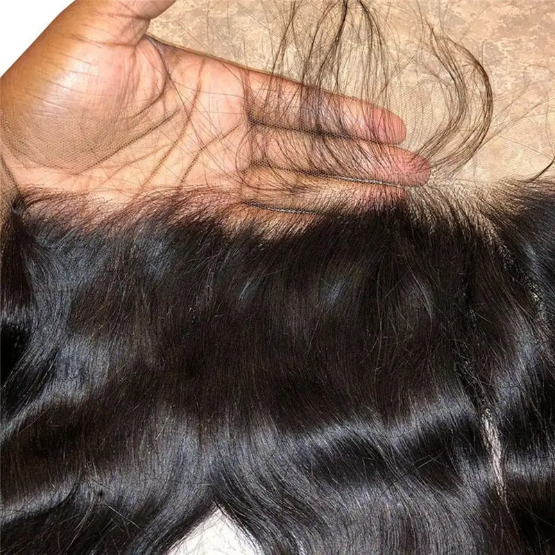 Tanie Ludzki włos koronki Frontal 13x4 4x4 zamknięcie Remy brazylijski proste włosy obramówka