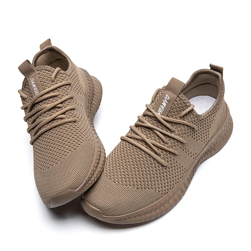 Running Shoes Fujeak Men's Ultralight Running Shoes Casual Breathable Mesh Sneakers Anti-slip Fashion Solid Colour Plus Size 46