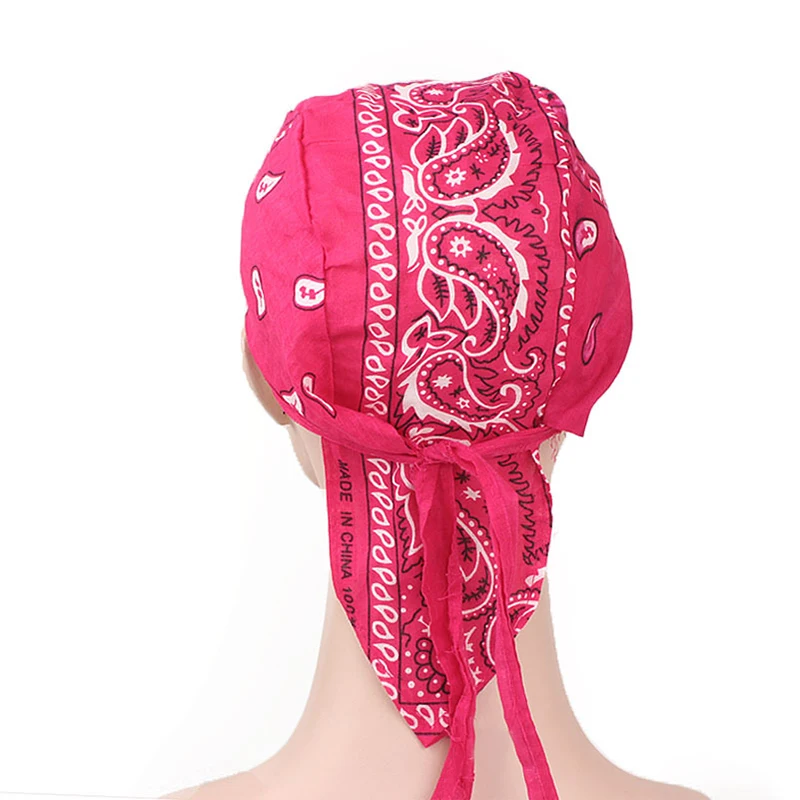 Cotton Cycling Pirate Bandana Men Women Headwraps Bike Headband Headcloth Sweat Wicking Beanie Hip-hop Turban Head Scarf 5