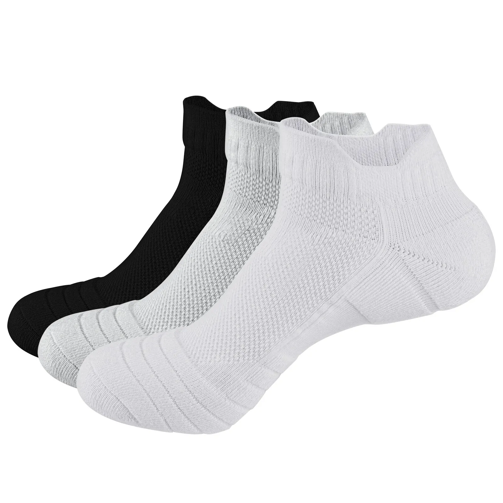 Mens Moisture Wicking Cotton Cushioned Ankle Athletic Running Socks For Males Size 41 45 EU 3 Pairs