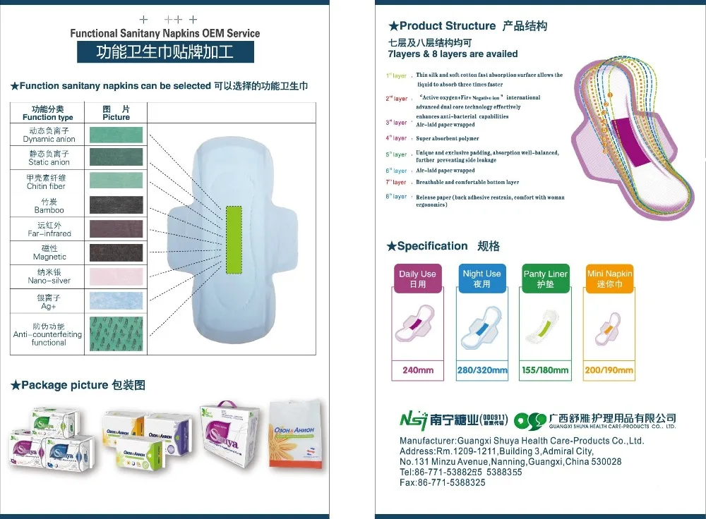 Description Picture 6 of item2 Packs Anion Sanitary napkin Sanitary towels, Active Oxygen Sanitary pads, Negative menstrual pad Feminine hygiene products