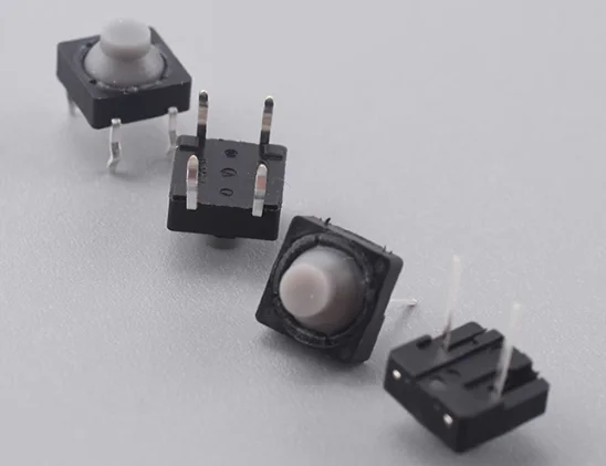 10PCS Touch switch 8*8*5 Pin 5H Silica Gel Silent Button 8*8*5MM Two Feet FeetPin Conductive Silicone Button switch 4pin 8x8x5 m