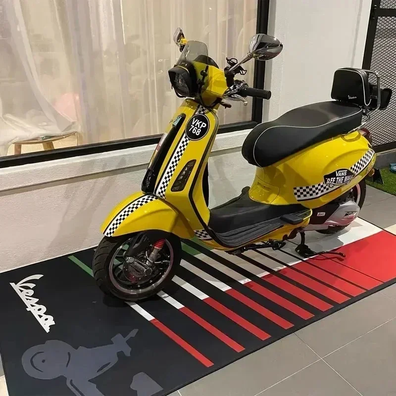 Motorcycle carpet polyester parking mat display racing bicycle carpet anti-slip bedside rug customized display