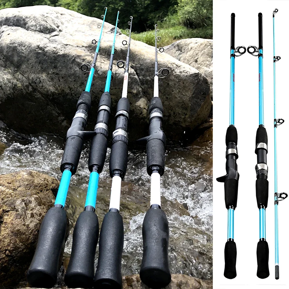 GHOTDA 1.8m 1.5m 2 section baitcasting fishing rod travel ultra