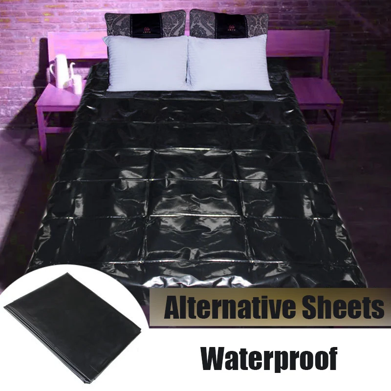 

PVC Adult Game Waterproof Hypoallergenic Mattress Wetlook Bed Sheet For Couples Cover Hotel Essential Oil Massage Outdoor Sheets