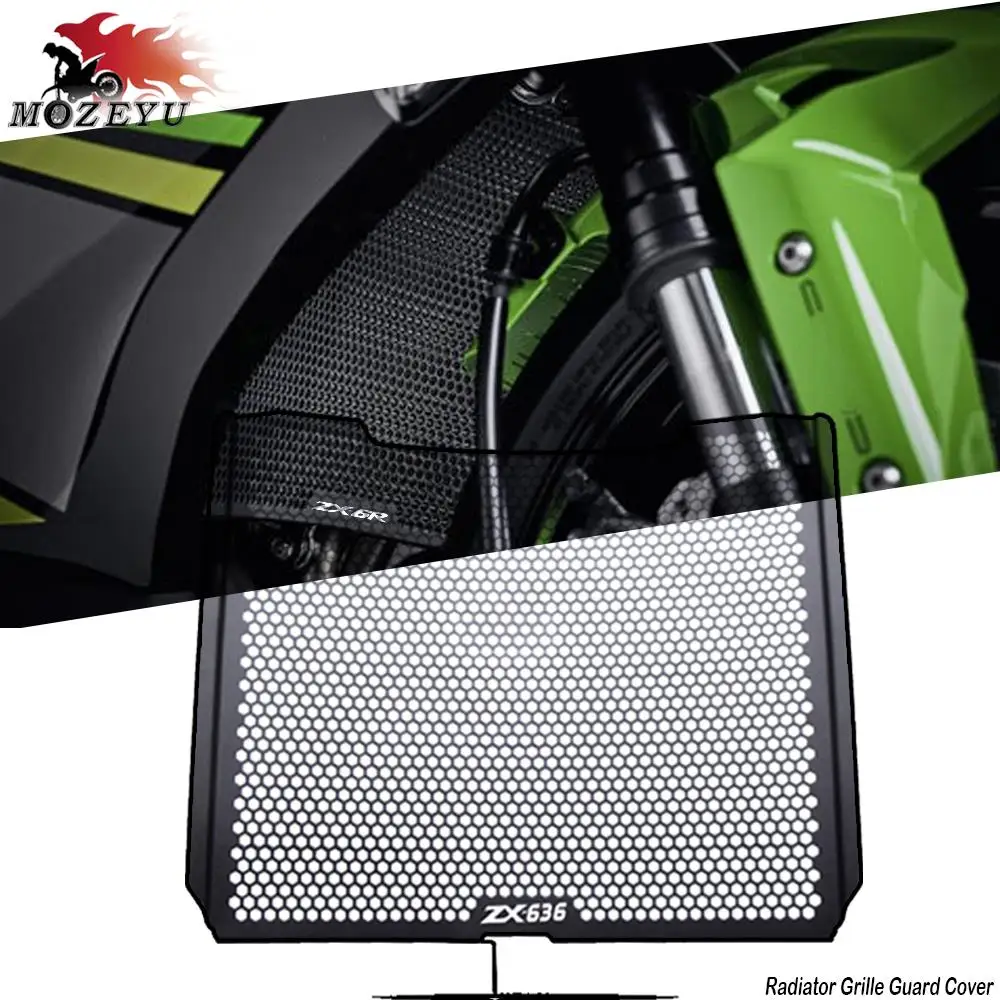 Motorcycle Zx636 Zx6r Radiator Grille Guard Cover For Kawasaki Zx636