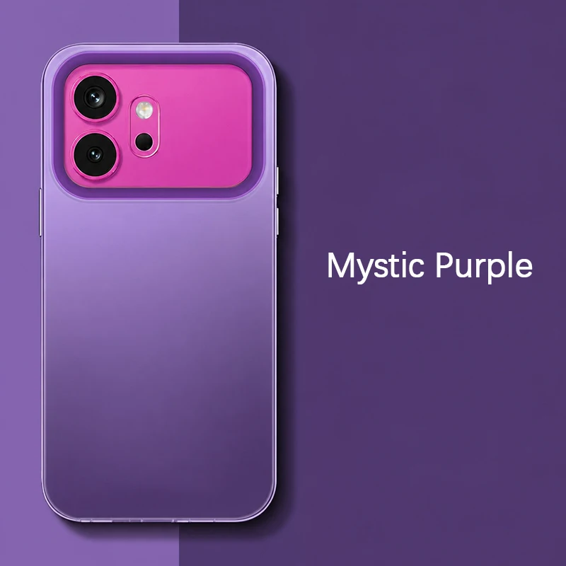 IMD Matte Metallic Textured Shockproof Phone Case with Aurora Laser Design