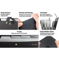 Expanding File Folder,5 Pocket Folders for Documents,Portable Paper Organizer for School Office Supplies,A4 Size 3