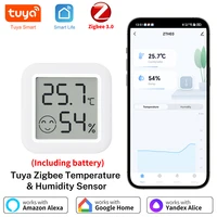 Tuya Zigbee3.0  Automation Temperature Humidity Sensor Remote Control Thermometer Via Smart Life for Smart Home Work with Alexa