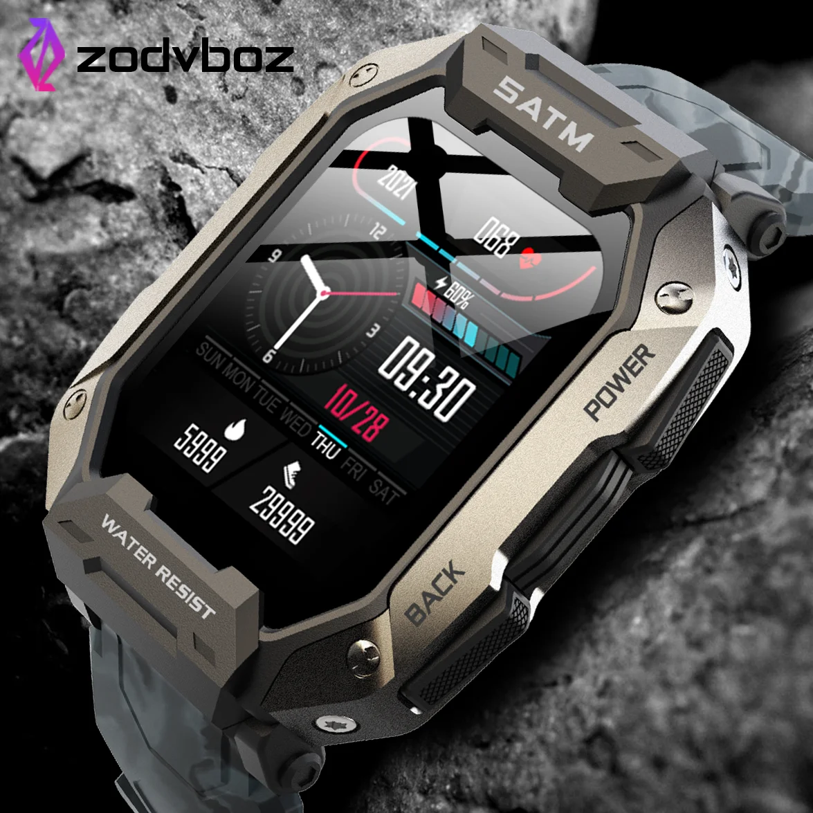 2022 New 5ATM Men Waterproof Smartwatch 1.71 Inch HD Professional Outdoor Smart Watch Man For Swimming Watches For Android IOS