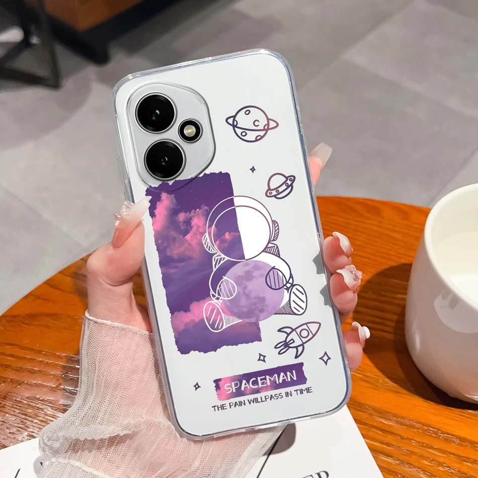 Gradient Color Transparent Back Cover - Soft, Slim Silicone Anti-Drop Phone Case