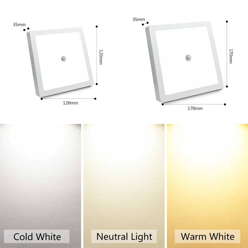 Ceiling Lights Motion Sensor LED Panel Lights Smart Ceiling Lamp 6W 12W 24W Sfb75bec5a18f4162a31df25ce98491aeP