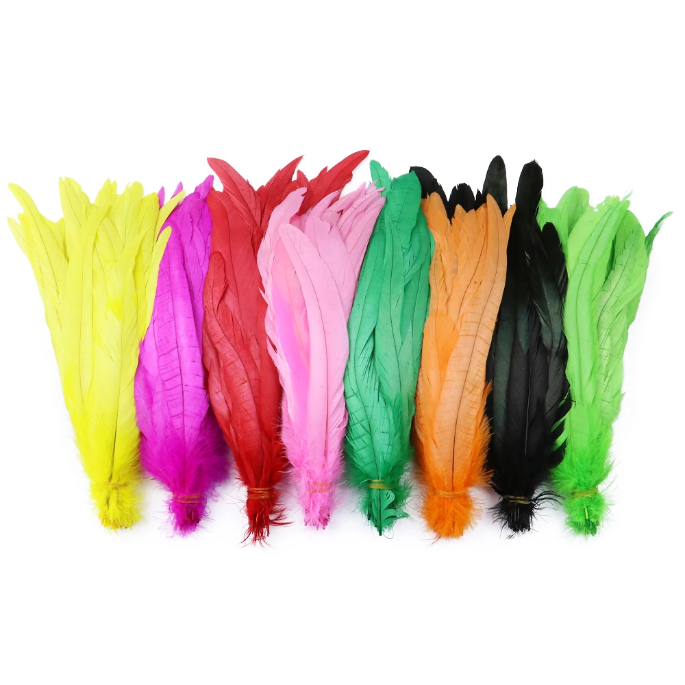 100pcs 25-40CM /10-16inch Rooster Tail Feathers Bulk Natural Plumes Large  Pheasant Cock Clothing Jewelry Accessories Party Decor - AliExpress