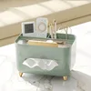 Multifunctional Tissue Box Living Room Tissue Case Desktop Organizer Remote Control Tissue Holder Luxury Paper Tissue Box Holder 3