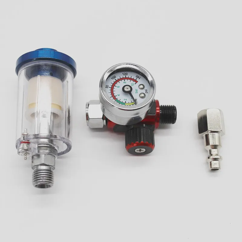 Spray Gun Air Regulator Gauge & Air Spray In-Line Water Trap Filter Tools Paint Spray Gun Regulator Air Filter Air Regulator