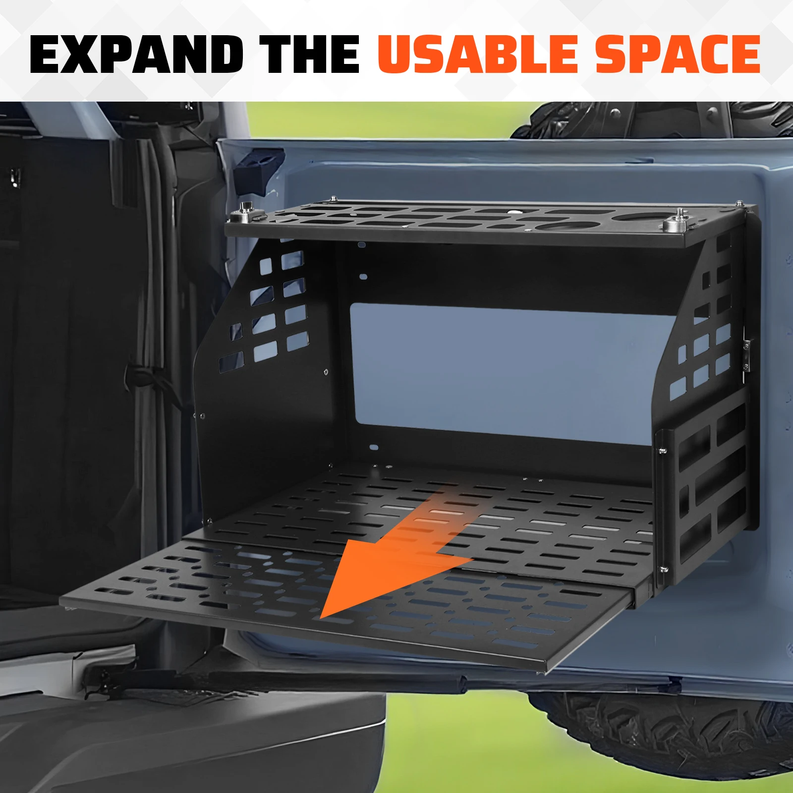 For Ford Bronco 21-24 Off-Road Folding Workbench Wear Resist Outdoor Travel Foldable Panel Large Capacity Car Modify Accessories