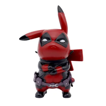Pokemon Pikachu Cosplay Deadpool Anime Figure Collection Model Cute Doll Toys Ornament