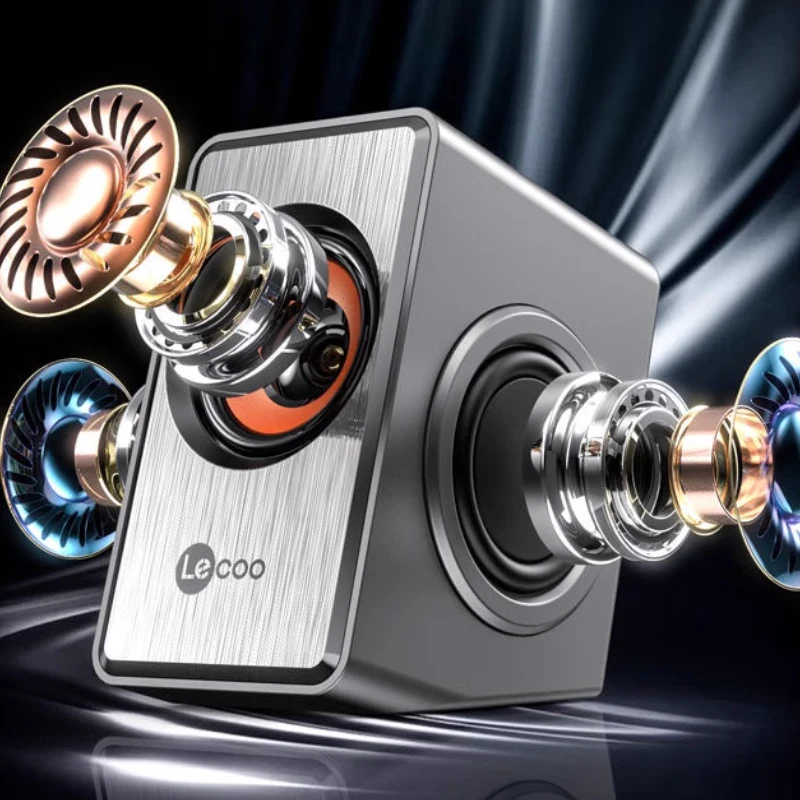 Lenovo M550/ Lecoo DS151 Audio Computer Desktop Speaker 4D Sound Dual Speaker Dual Diaphragms Subwoofer Wired USB Multimedia