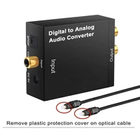 DAC Digital Analog Audio Converter Optical SPDIF Toslink Coaxial Input To L/R RCA 3.5mm Jack Headphone Amplifier Output for TV 6