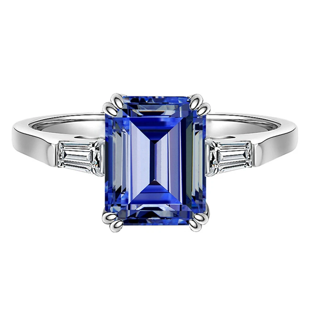 Anello Davite&Delucchi - Oro Bianco Con Zaffiro Ct. 2,60 E Diamanti Ct. 1,15 - Foto 3