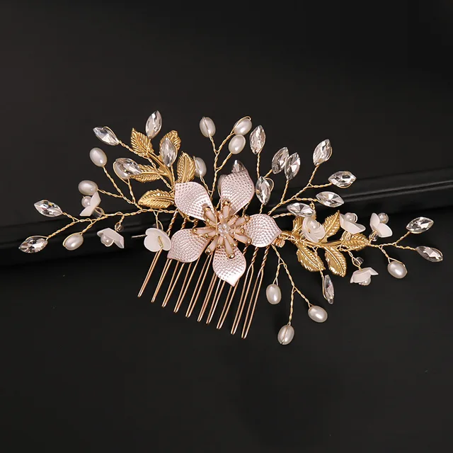Pearl Flower Hairpin Comb 2