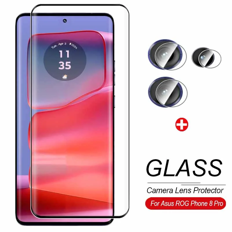 Obiettivo Per Fotocamera 2 In1 9D Vetro Temperato Curvo Per Motorola Edge 50 Pro Fusion Ultra Edge50Pro 5G Pellicole Protettive Per La Protezione Dell