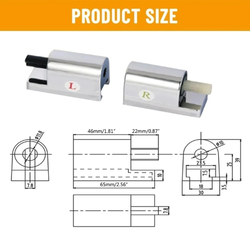 Soft Close Mechanism Toilet Seat Hinges Metal Replacement Hinges for Fixed Toilet Seat Parts to Install Part