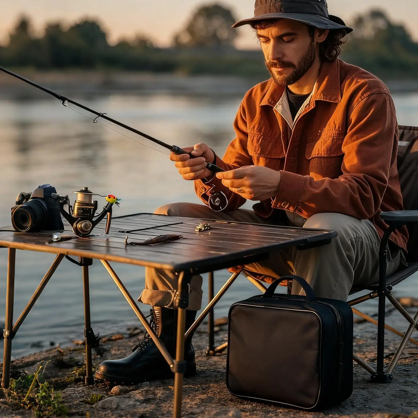 Bait Binder For Fishing With Zipper & Handle Heavy Duty Waterproof Portable Fishing Tackle Gear Binder Bags For Jigs Lines