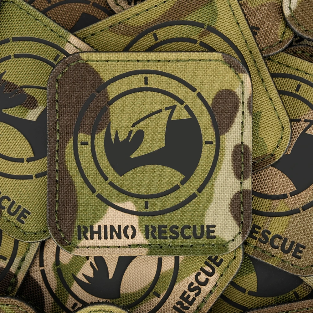 Rhino Rescue Morale Patch Medic Rubber Medical Paramedic Tactical Morale Badge Patches Hook Fasteners Backing