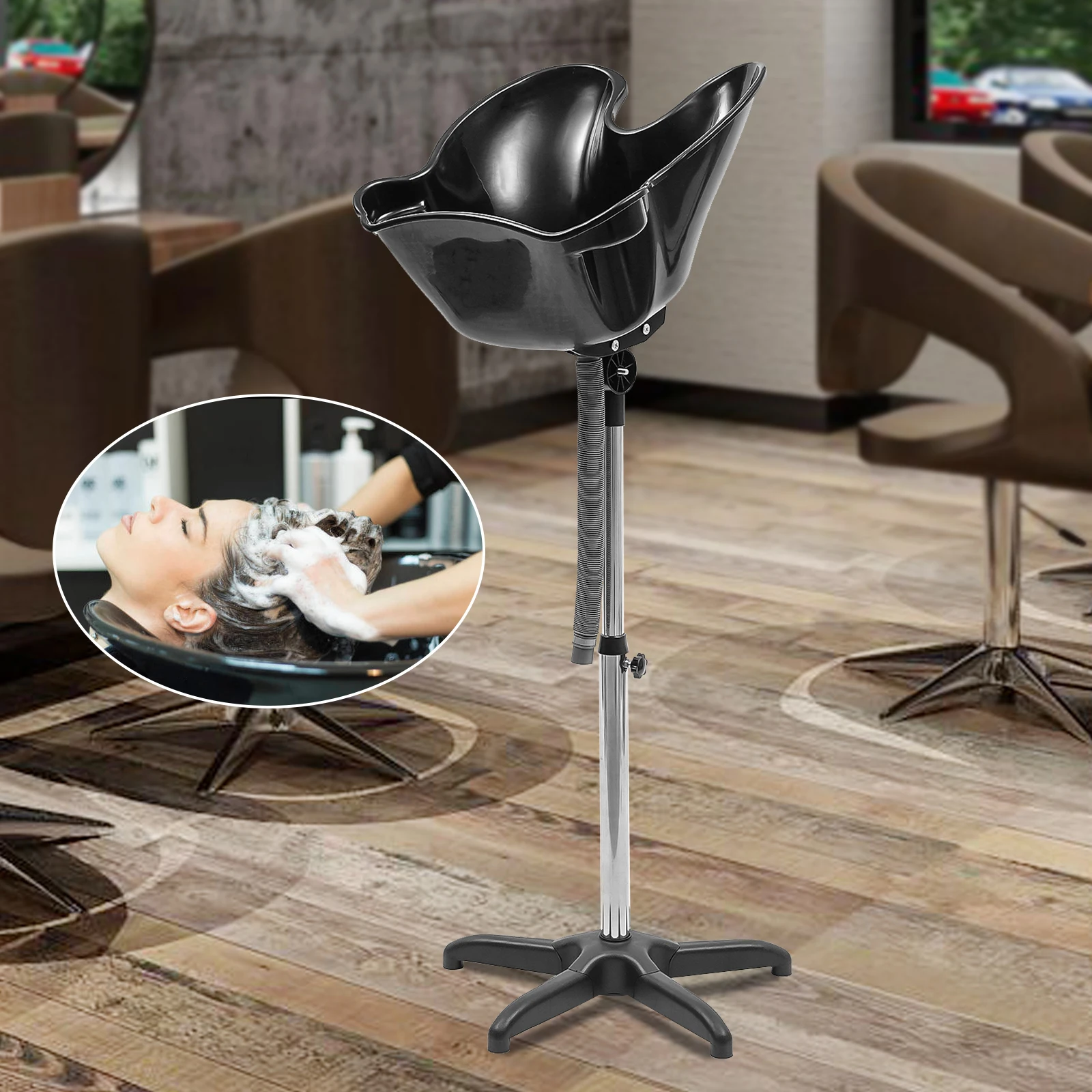 Portable Shampoo Sink Hair Washing Basin Salon Hairdressing Mobile Backwash