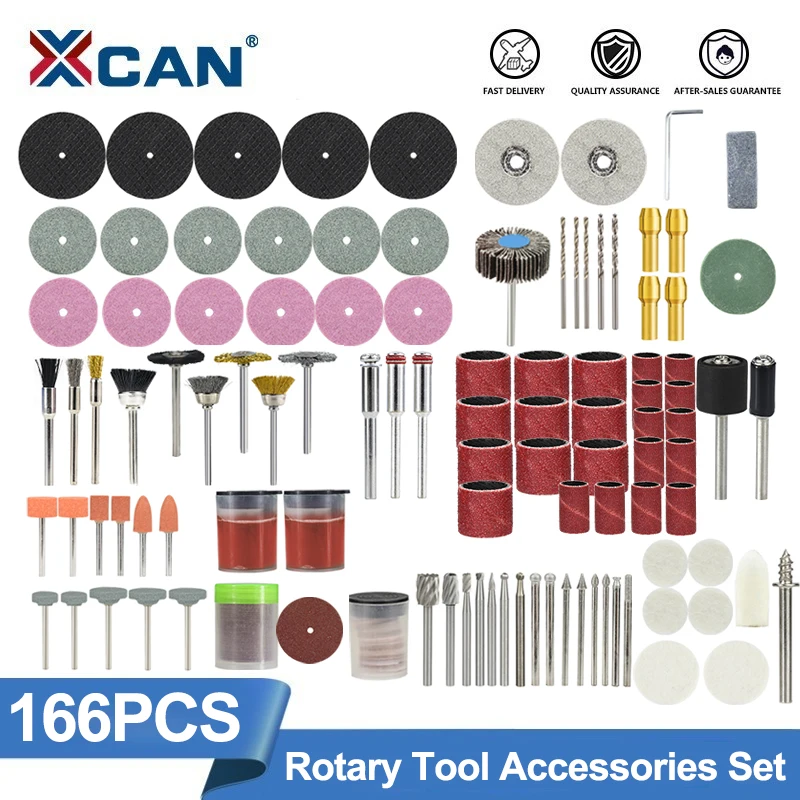 XCAN166pcsRotaryToolAccessoriesincludedWireBrushSandpaperMetal