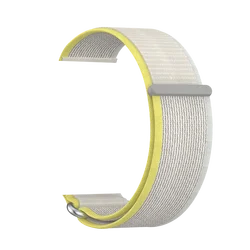 Breathable 22mm Quick Release Nylon Watch Strap - 22mm Universal (Yellow Gray)