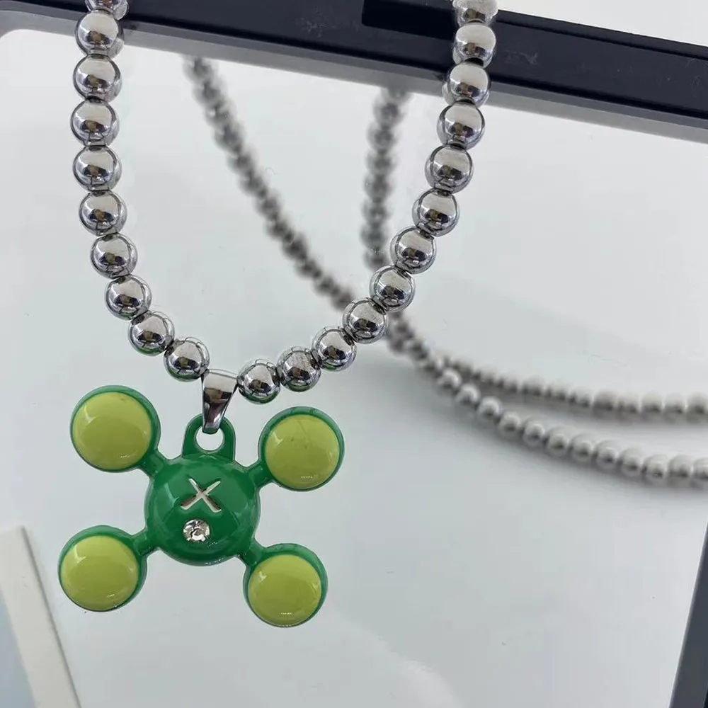 Quad Ball Pendant Hip Hop Style Stainless Steel Jewelry Men's and Women's Fashion Personality Necklace Collection Wholesale 4