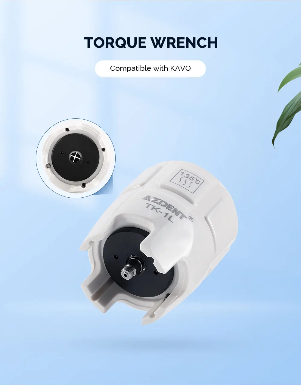 AZDENT Dental Ultraschall-Scaler-Spitzen Drehmomentschlüssel Passend für EMS Satelec Woodpecker DTE KAVO Sirona Autoklavierbarer Spitzenhalter – Detail 9