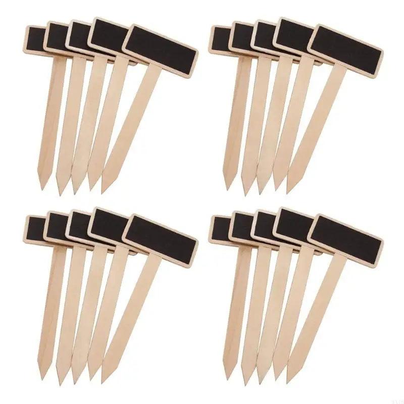 정원 나무 식물 레이블에 대 한 20Pcs T 형 레이블 블랙 보드 마커 식물 표지판