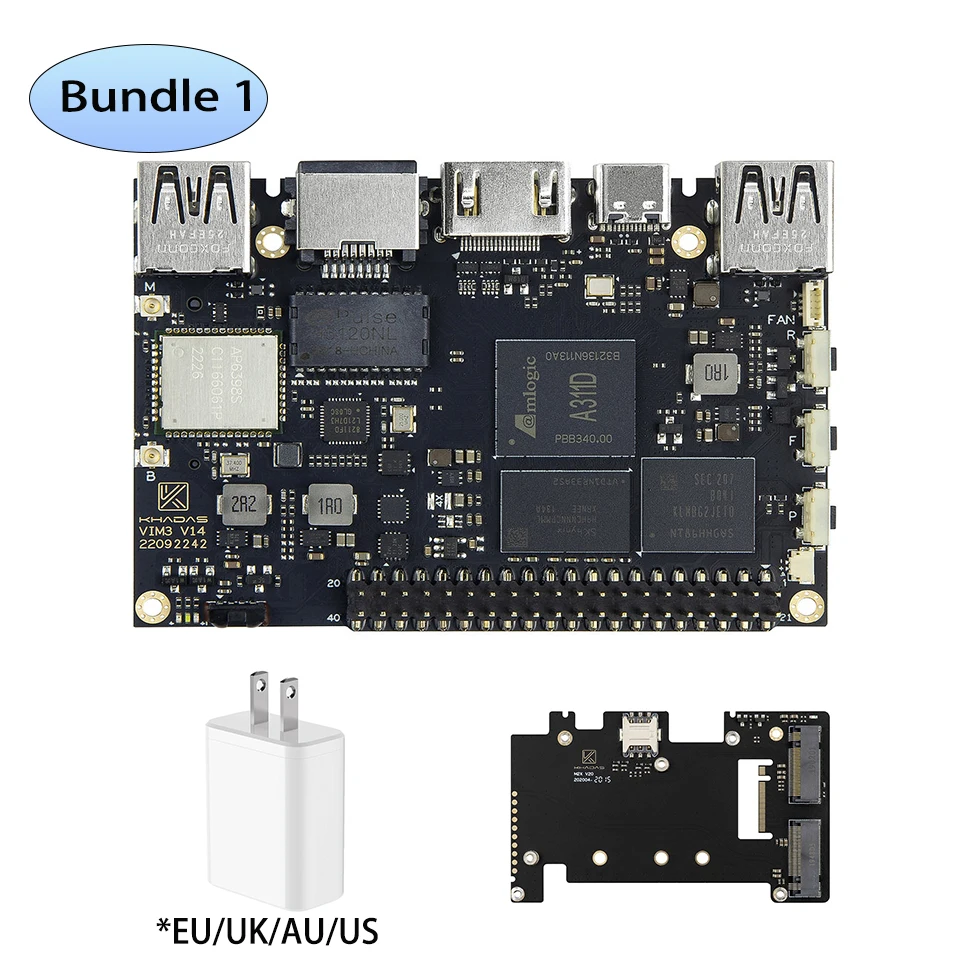 

Khadas VIM3 Basic SBC: 12nm Amlogic A311D Soc With 5.0 TOPS NPU | 2GB + 16GB Basic Model