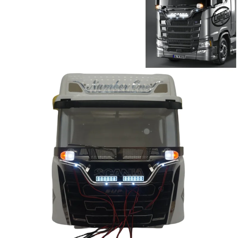 cnc-frente-mesh-luz-led-lampada-spotlight-medio-tamiya-114-caminhao-rc-scania-770s-actros-volvo-tractor-trailer-lesu-tamiya